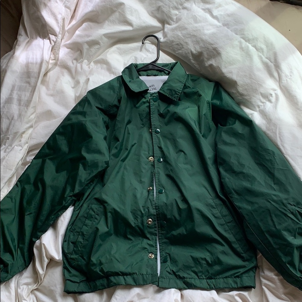 Anti Social Social Club Coach Jacket - green/gold